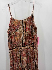 Pre-Owned Free People Orange Size Large Maxi Sleeveless Dress