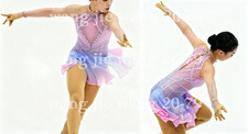 New Ice Figure Skating Dress Figure Skating Dress For Competition pink dyeing