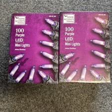  2 Home Accents 100 Mini Lights-Purple Sealed