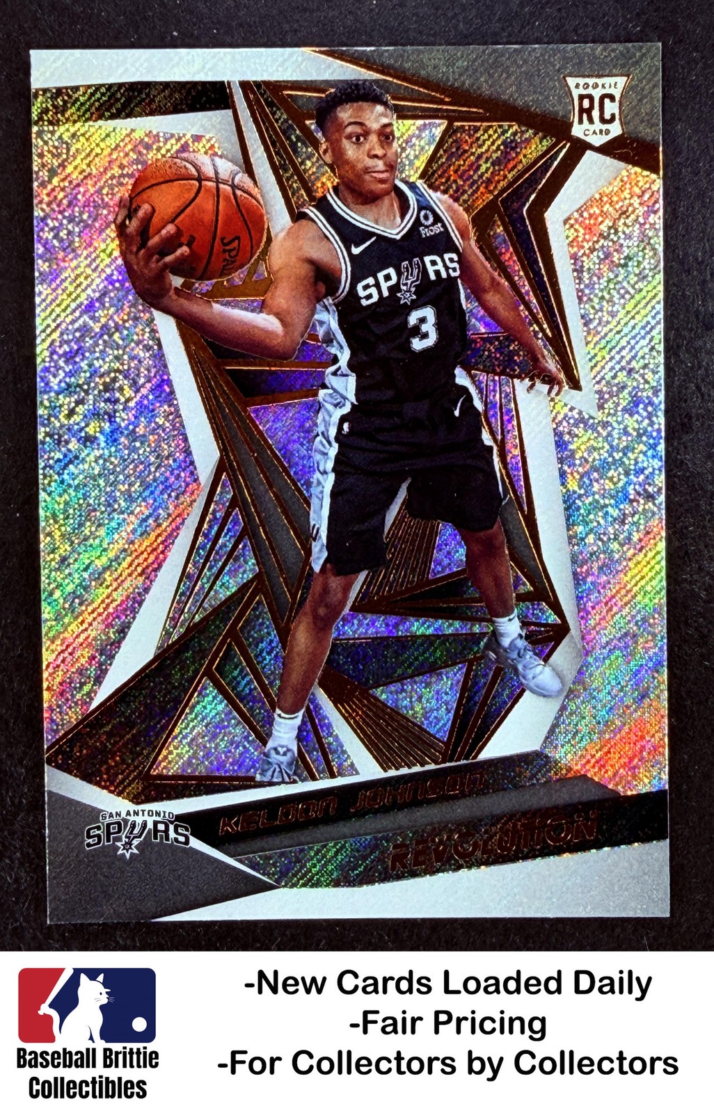 2019-20 Panini Revolution #127 Keldon Johnson RC Rookie San Antonio Spurs