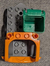 LEGO Duplo Shovel Worker Garbage Can Recycling Truck #5637 Set Complete