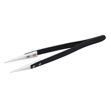 Anti-Static Ceramic Tweezers ESD Heat Resistant Insulated Pointed Tip Pliers B