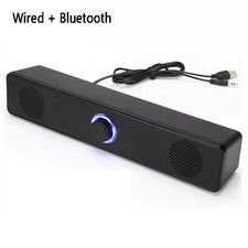 Soundbar Computer PC TV Laptop Desktop Altoparlante Bluetooth Wireless Cablato S