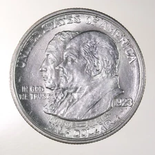 Raw 1923-S Monroe Adams 50C Silver Half Dollar Commemorative