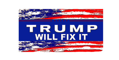 TRUMP WILL FIX IT MAKE AMERICA GREAT AGAIN MAGA METAL CAR NOVELTY LICENSE PLATE