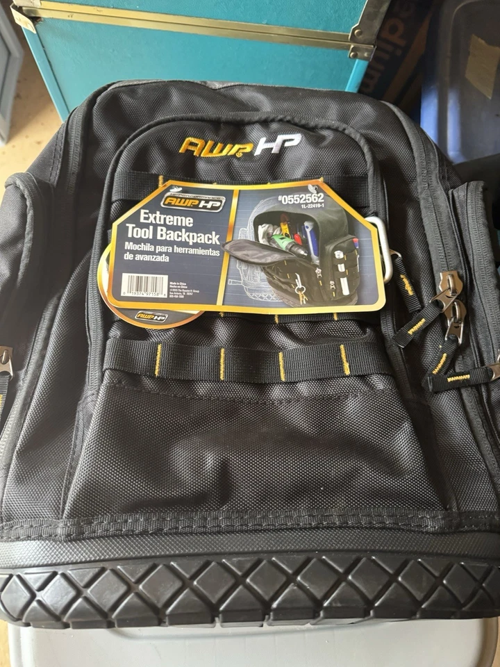 AWP HP Backpack Black Extreme Tool Bag w/Treaded Rubber Bottom - Image 2 of 2