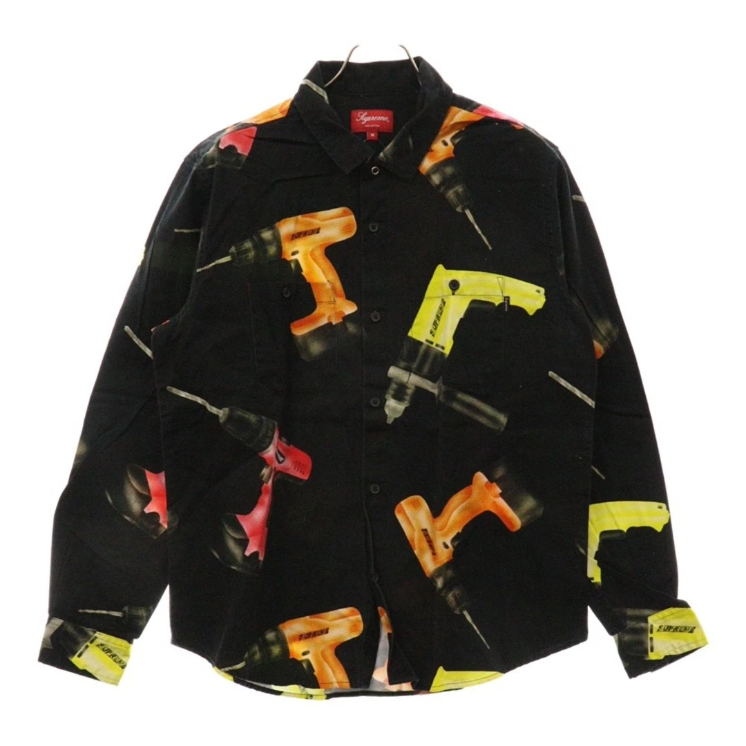 Chemise de travail SUPREME 19SS Drills All Over Drill noire d'occasion a9c2f27082144b064aec2f7