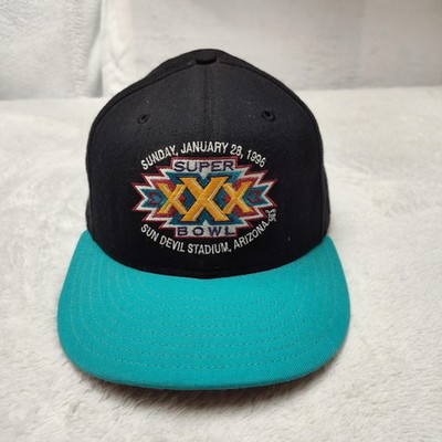 Vintage Super Bowl XXX New Era Hat Cap Fitted Mens 7 1/4 Black NFL Football USA