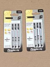 Image of 2 PACKS BLACK & DECKER PIRANHA U-SHANK JIGSAW BLADES FAST CUT FOR WOOD
