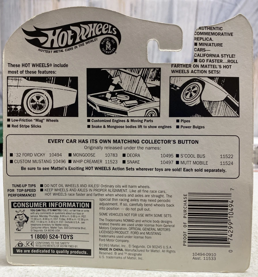 1993 Hot Wheels Vintage Collection ‘32 Ford Vicky Metallic Green # 10494 - NEW - Image 2 of 4