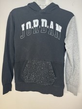 Air Jordan Youth Hoodie Sweatshirt Size Large 12-13 , Black/Gray