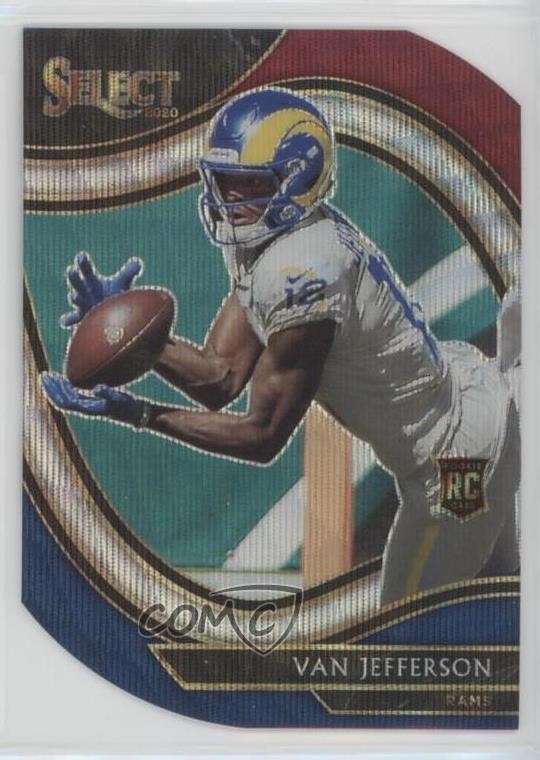 2020 Panini Select Field Level Tri-Color Prizm Die-Cut Van Jefferson #371 05ns