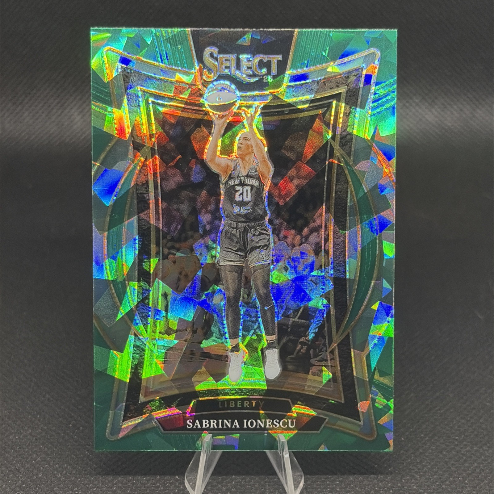 2025 Panini Select WNBA SABRINA IONESCU GREEN ICE PRIZM CONCOURSE LIBERTY #98