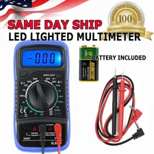 Digital Multimeter AC DC Voltmeter Ammeter Ohmmeter Volt Tester Meter WITH BATT
