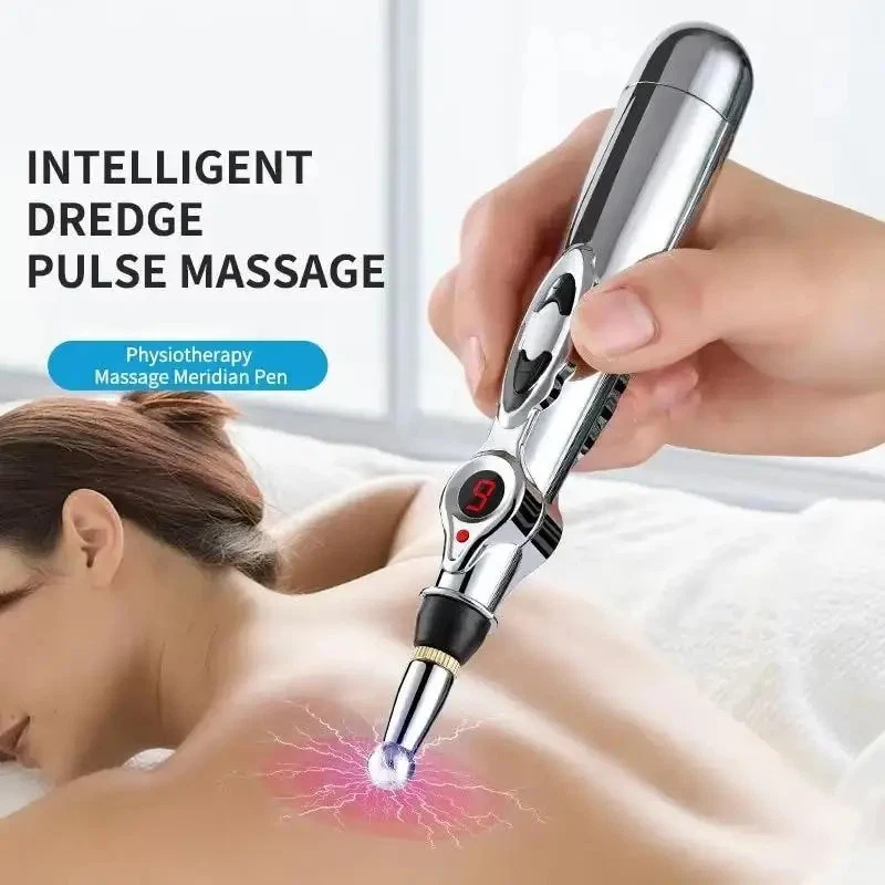 Coriver 5 In 1 Akupunkturstift, Elektronischer Meridian Massagestift Massagetherapie Instrument Schmerzlinderungs Massagewerkzeug
