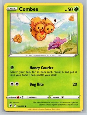 Pokemon Card Combee 011/189 Astral Radiance Grass-Type Basic Bug Bite TCG Card
