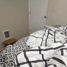 White Black Geometric Grid Comforter Set for Bedroom