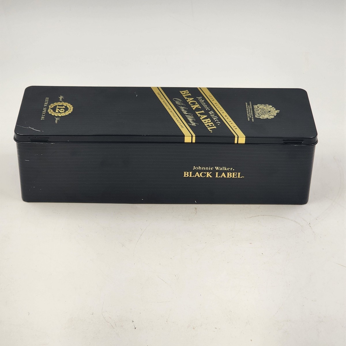 Johnnie Walker Black Label Empty Metal Tin Box 12