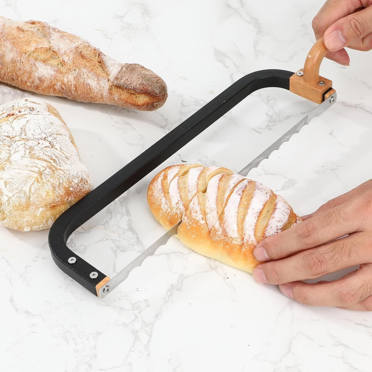 16" High-Carbon Stainless Steel Bread Knife with Ergonomic Handle for All Bakers