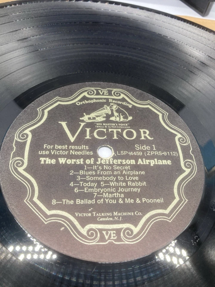 Jefferson Airplane The Worst of Jefferson Airplane Vinyl Lp 1970 RCA LSP-4459 - Изображение 2 из 4