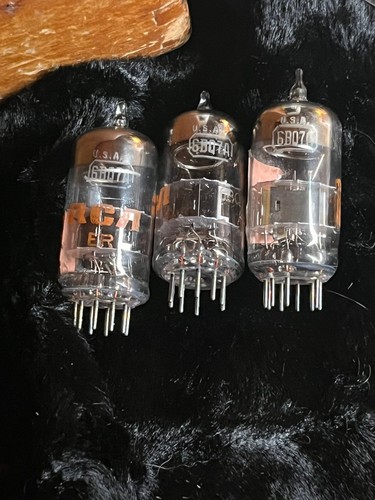 Qty 3 Vintage RCA 6BQ7A 6BZ7 6BSB Matched Pair + 1 Vacuum Tubes- All Tested Good
