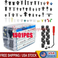 1501Pcs Car Retainer Clips Auto Fasteners Fender Push Trim Clip Pin Rivet Bumper