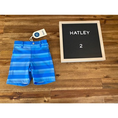 NWT Hatley Blue Stripe Quick Dry Shorts Summer Beach Boys Toddler European 2