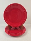 2 Homer Laughlin Fiesta Ware Fiestaware Scarlet Red salad plates 7" actual