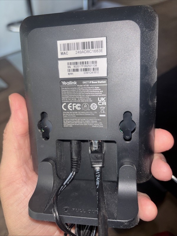 Yealink W70B DECT IP Base Station with Power Cord No Handset