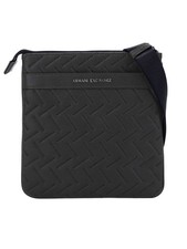 Armani Exchange Men's Embedded Brand Messenger Bag, Black