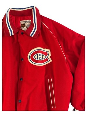 MONTREAL CANADIENS ICE HOCKEY JACKET COAT VINTAGE XL MEN RED SHAIN