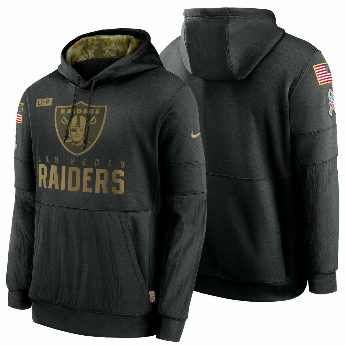 Las Vegas Raiders Nike Men's NFL Pullover Hoodie in Black