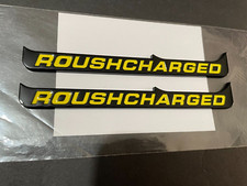 2015-2023 New Roush Charged Parts Emblems Badge Gloss Black Yellow -2pcs