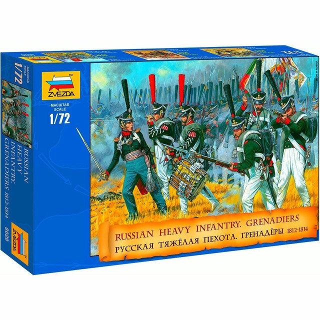 Granaderos 1812-1814 Zvezda 8020- Russian Heavy Infantry 1:72