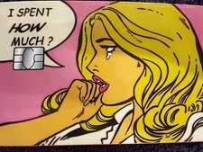 1 Credit / Debit Card skin cover I spent how much