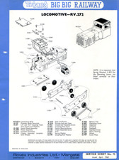 TRI-ANG BIG BIG RAILWAY SERVICE SHEET FOR RUSTON DIESEL LOCOMOTIVE RV272