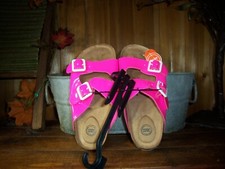 WONDER NATION GIRLS PINK SANDALS SHOES SIZE 4 BUCKLE DESIGN CASUAL SUMMER BEACH