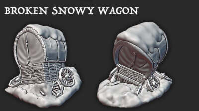 The Wilds of Wintertide - Broken Down Wagon - Hero's Hoard - DND - Pathfinder - 