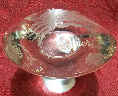 Vintage Wikinger Glas Sternzeichen Krebs Pilz 3" x 3,5" Mcm - Bild 4 von 7