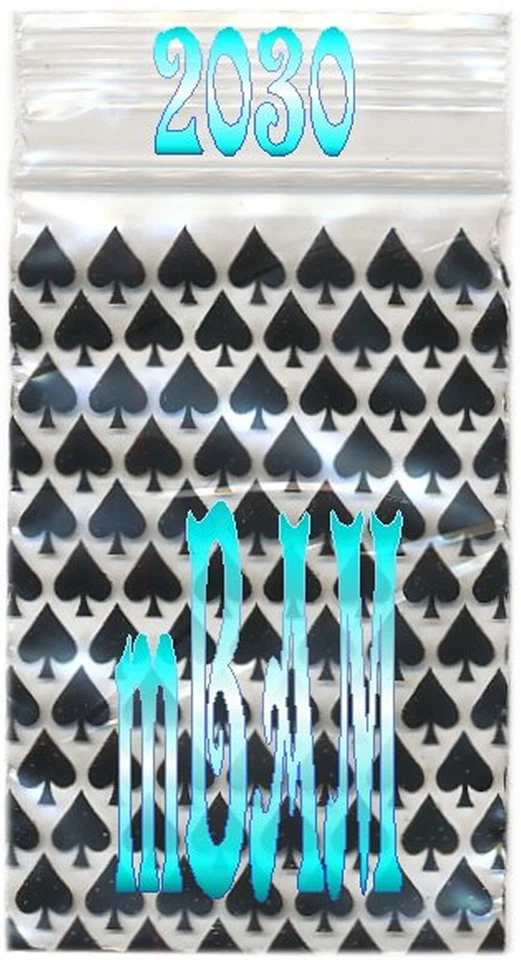 LOTE DE 100 MINI BOLSAS DE CASINO DE 2,5 3,0 MIL APPLE CON CREMALLERA 1010-2030 DINERO DÓLAR TRÉBOL+ Foto 2 de 4