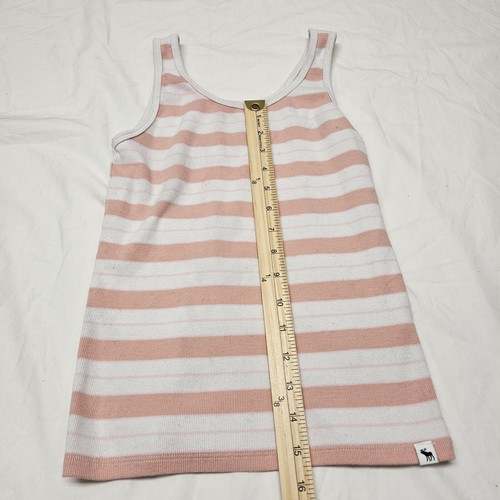 Abercrombie Kids Girl's Size 13/14 Pink And White Strip Tank Top Shirt - Picture 5 of 10