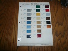 Échantillon de peinture à puce couleur GM Dupont 1981 - Camions GMC -