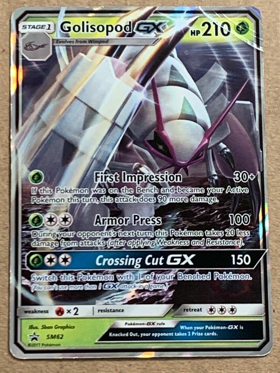 Pokmon Golisopod GX SM62 HOLO | 1 CARD + FREE PROTECTOR W4 Pokmon Golisopod GX SM62 HOLO | 1 CARD + FREE PROTECTOR W4