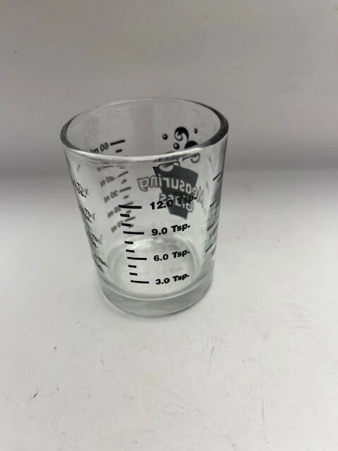Taza medidora pequeña de vidrio artesanal de cocina - ml, cucharadita tbsp, fl. oz. Foto 4 de 4
