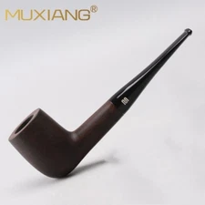 Ebony Tobacco Handmade Straight Stems Wooden Smoking Pipe
