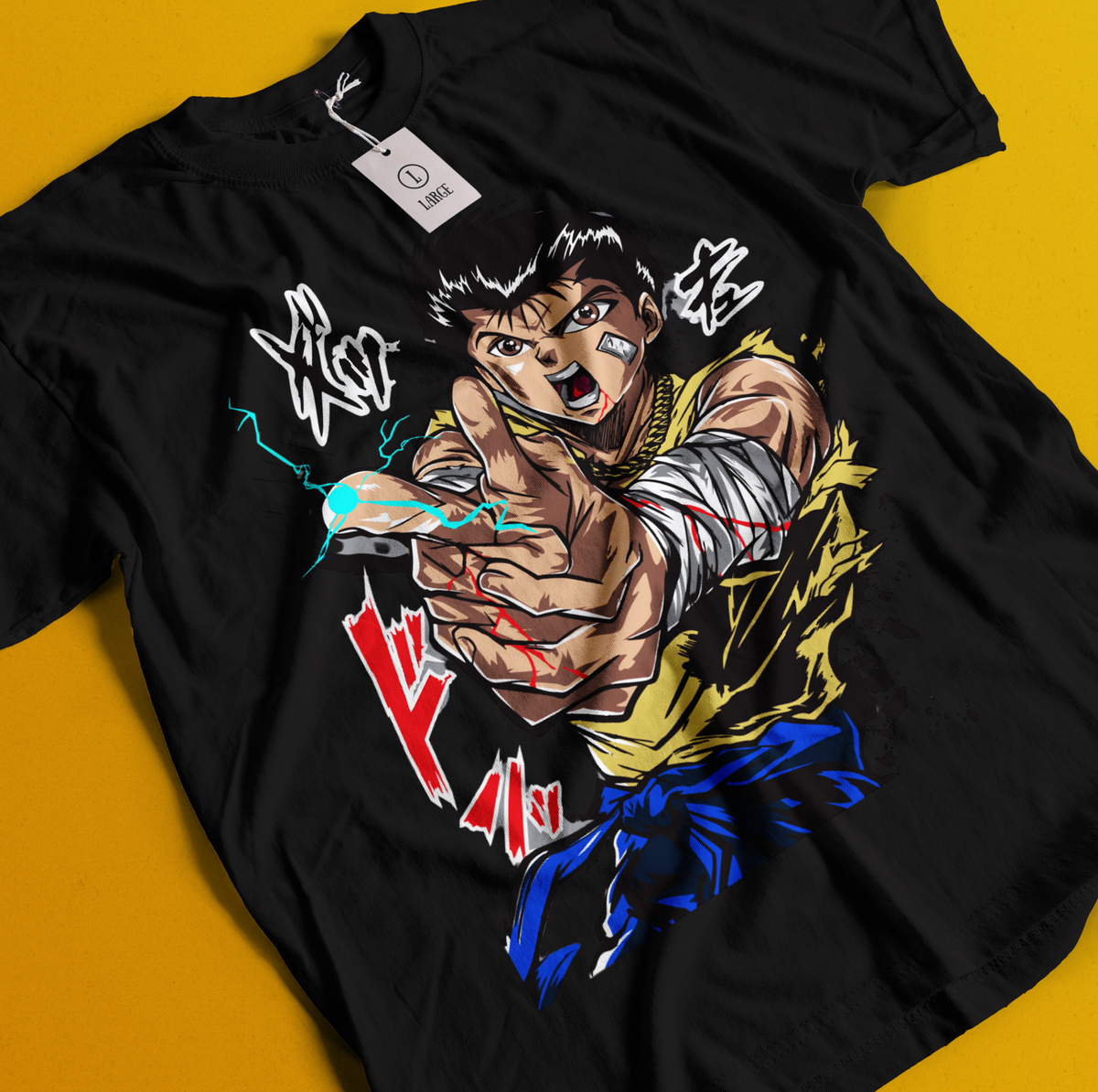 Yu Yu Hakusho T-shirt Yusuke Urameshi Tshirt Kuwabara Kurama Hiel