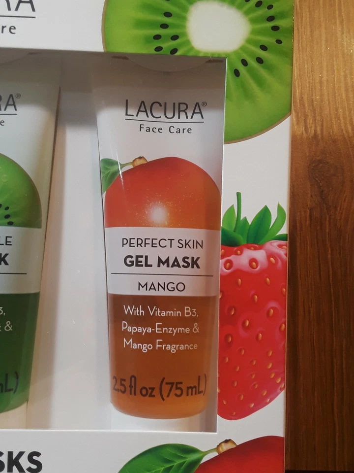 Lacura Face Care, Gel Mask (Strawberry, Kiwi, & Mango)3 tubes 2.5fl oz(75ml)each - image 4 of 4