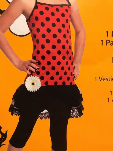 Ladybug Costume Girl Medium (8-10) - Picture 4 of 8