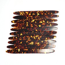 10Pcs Gauge 0.71mm Celluloid Strips Oud Pick Reeshe for Oud Qadim Brown Tortoise