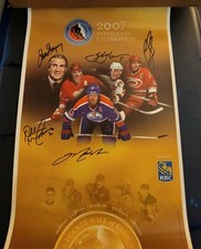  2007  Signed Poster Print Hockey Hall Of Fame Messier Francis MacInnis Stevens